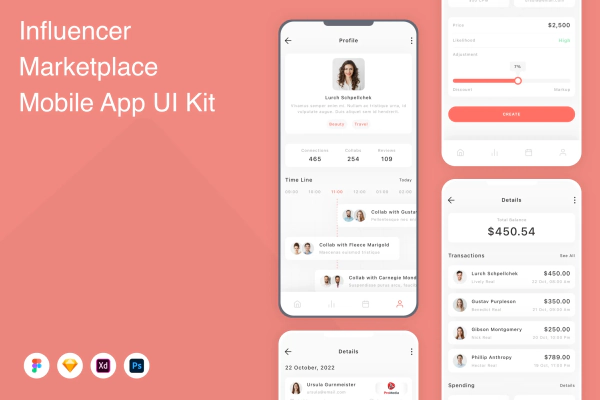 Influencer Marketplace Mobile App UI Kit