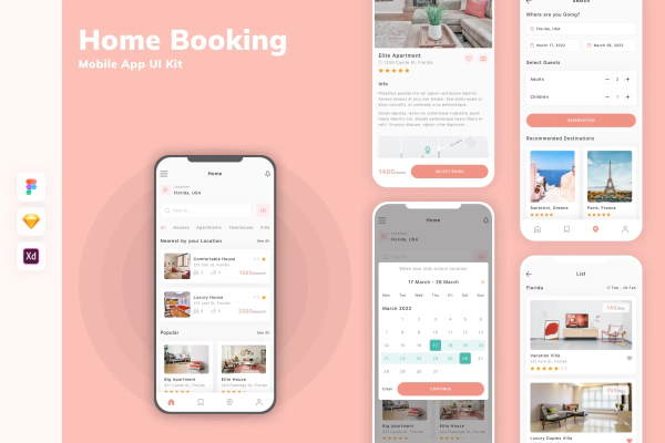 Home Booking Mobile App UI Kit