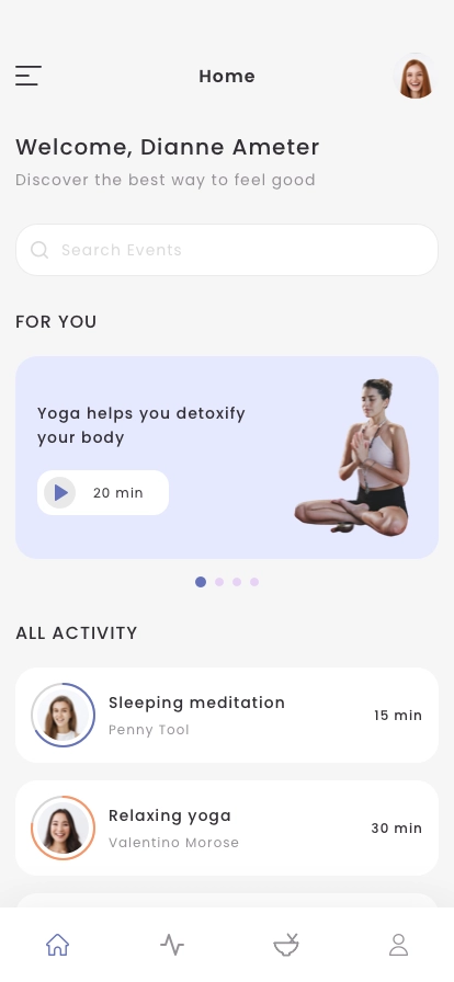 Wellbeing Mobile App UI Kit - Screenshot 1