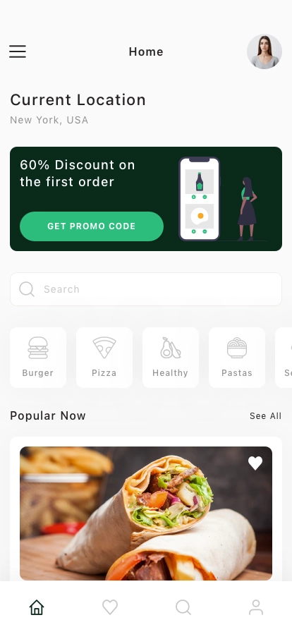 Food Ordering Mobile App UI Kit - Screenshot 1