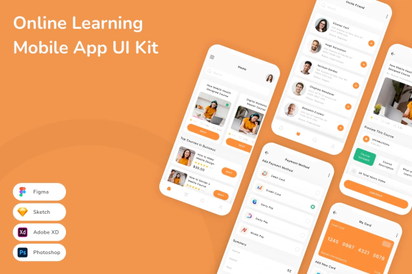 Online Learning Mobile App UI Kit