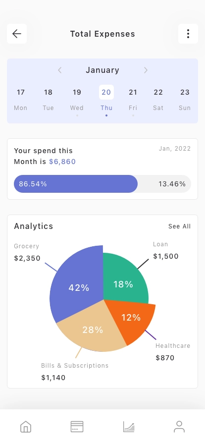 Expense Management Mobile App UI Kit - Screenshot 5