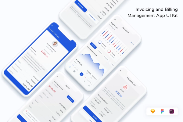 Invoicing and Billing Management App UI Kit