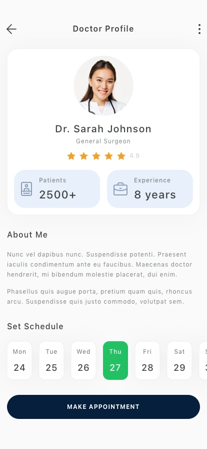 Find Doctor Mobile App UI Kit - Screenshot 3