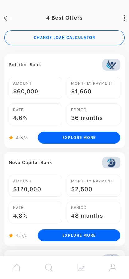 Loan Calculator Mobile App UI Kit - Screenshot 4