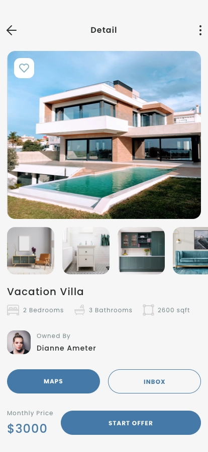 Property Rent Mobile App UI Kit - Screenshot 4