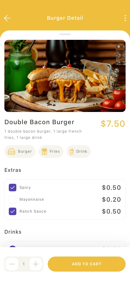 Food Delivery Mobile App UI Kit - Screenshot 4