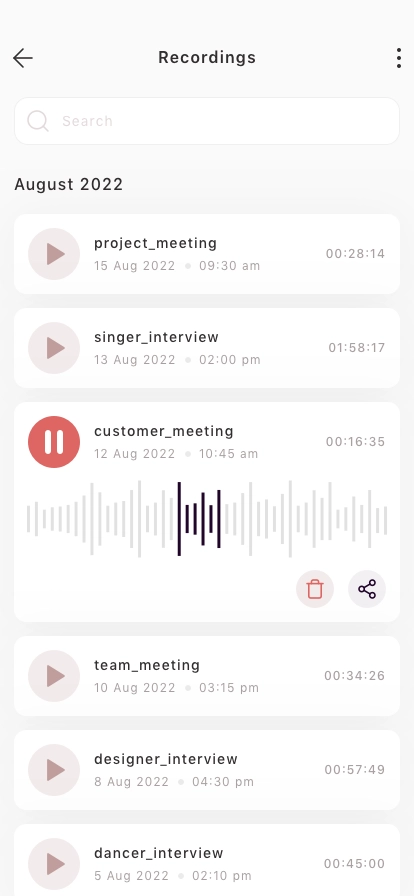 Voice Recorder Mobile App UI Kit - Screenshot 3