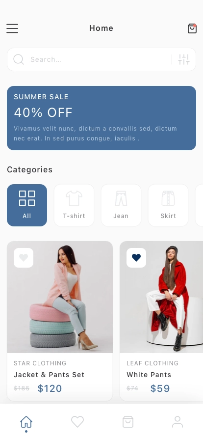 Online Store Mobile App UI Kit - Screenshot 1