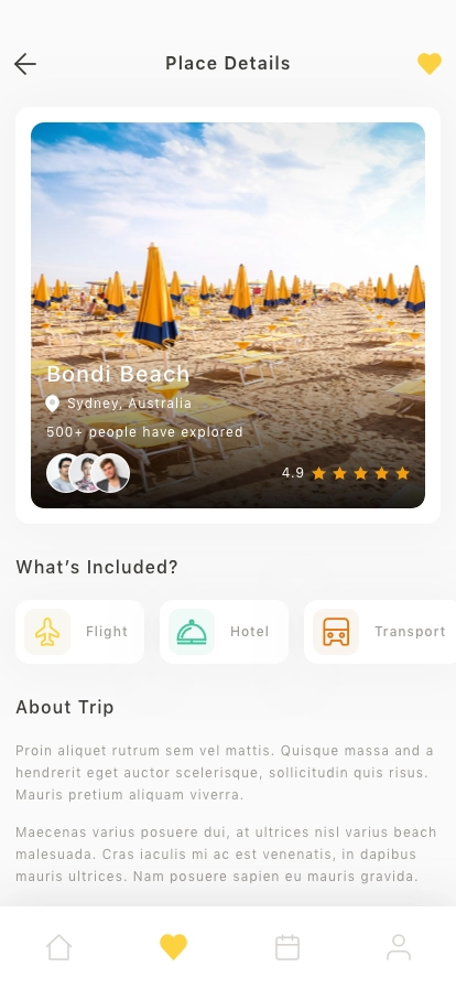 Traveling Mobile App UI Kit - Screenshot 4