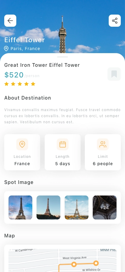Travel Mobile App UI Kit - Screenshot 2