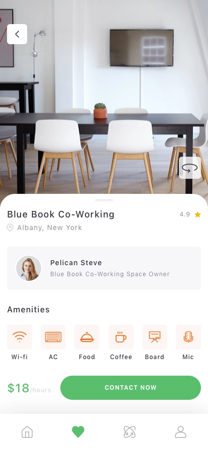 Working Space Finder App UI Kit - Screenshot 5