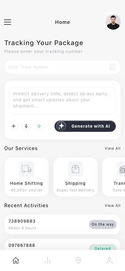 Package Tracking Mobile App UI Kit - Screenshot 1