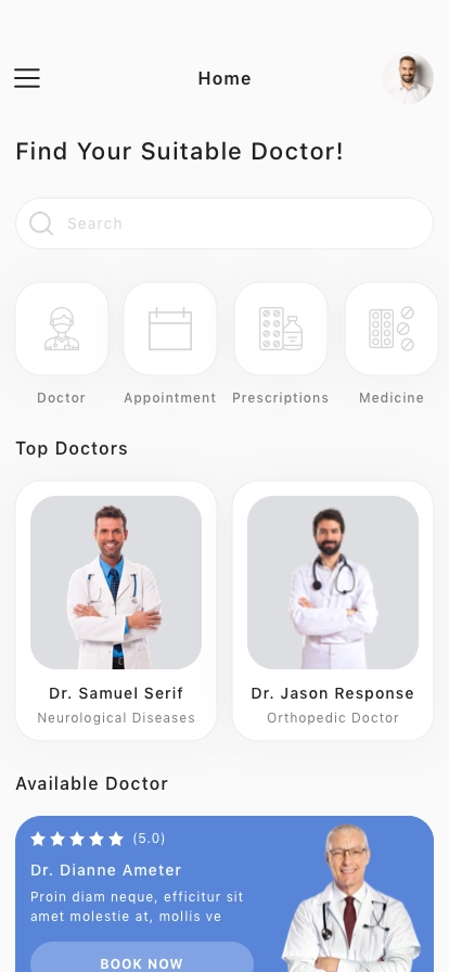 Medical Consultation Mobile App UI Kit - Screenshot 1