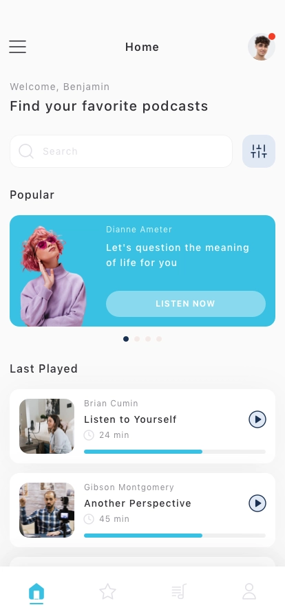 Podcast Mobile App UI Kit - Screenshot 3