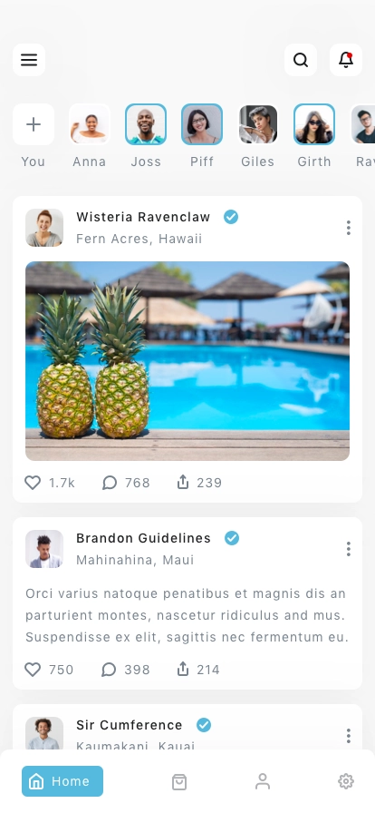 Social Media Mobile App UI Kit - Screenshot 1