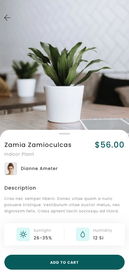 Plant Scanner & Shopping Mobile App UI Kit - Screenshot 2