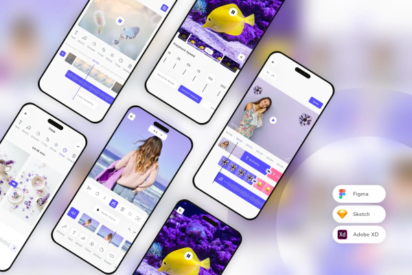 Video Editor & Render Mobile App UI Kit