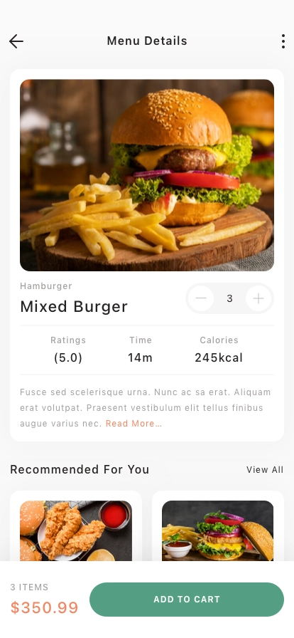 Fast Food Delivery Mobile App UI Kit - Screenshot 3