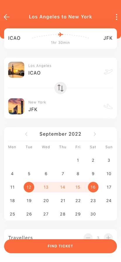 Flight Booking Mobile App UI Kit - Screenshot 2