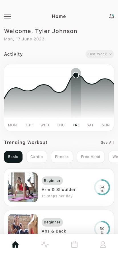 Fitness Exercise Mobile App UI Kit - Screenshot 3