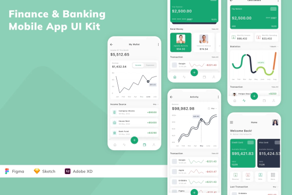Finance & Banking Mobile App UI Kit