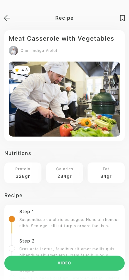 Food Recipe Mobile App UI Kit - Screenshot 4