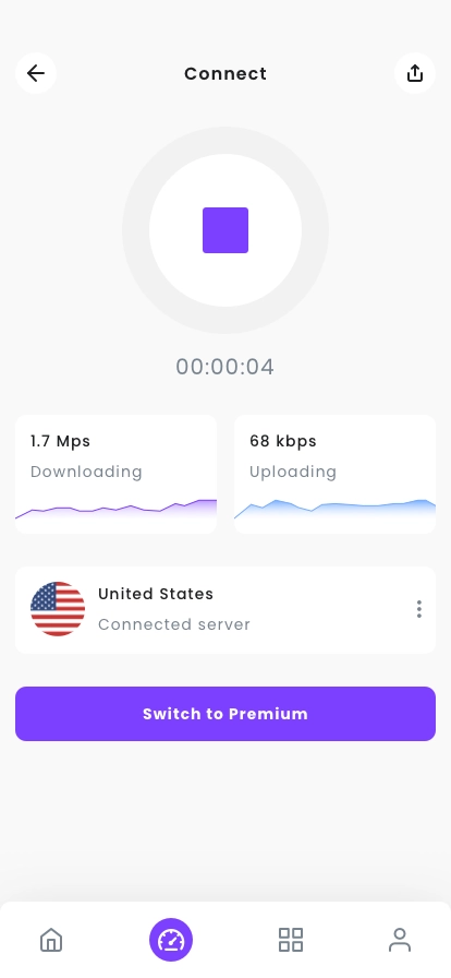 VPN & Speed Test Mobile App UI Kit - Screenshot 4