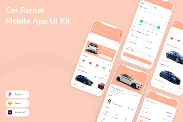 Car Rental Mobile App UI Kit