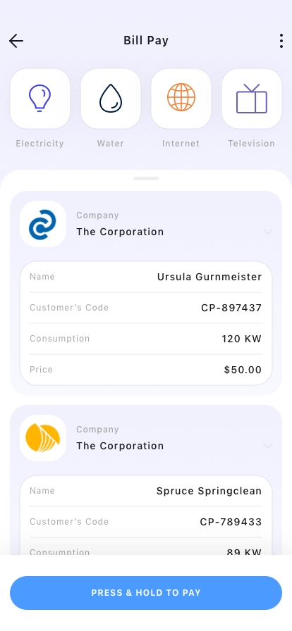 Banking & Payments Mobile App UI Kit - Screenshot 2