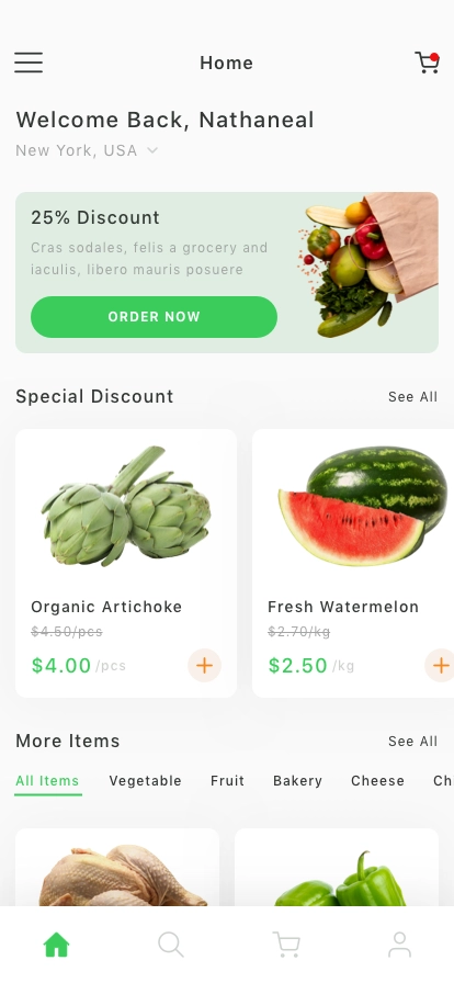 Grocery Store Mobile App UI Kit - Screenshot 1