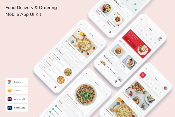 Food Delivery & Ordering Mobile App UI Kit