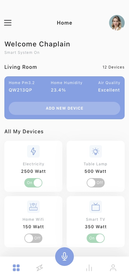 Smart Home Mobile App UI Kit - Screenshot 1