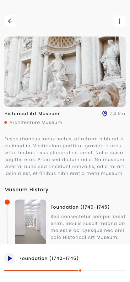 Online Museum & Art Gallery Mobile App UI Kit - Screenshot 2