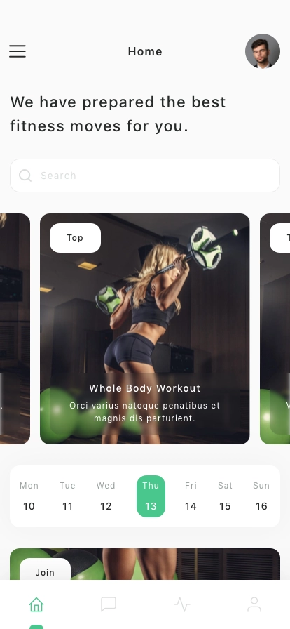 Fitness Mobile App UI Kit - Screenshot 1