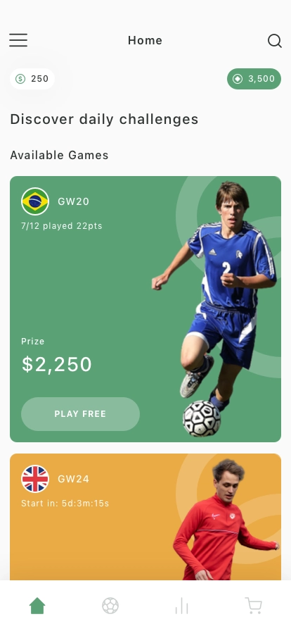 Football Manager Game Mobile App UI Kit - Screenshot 1