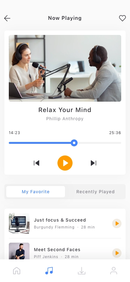 Podcast Mobile App UI Kit - Screenshot 4