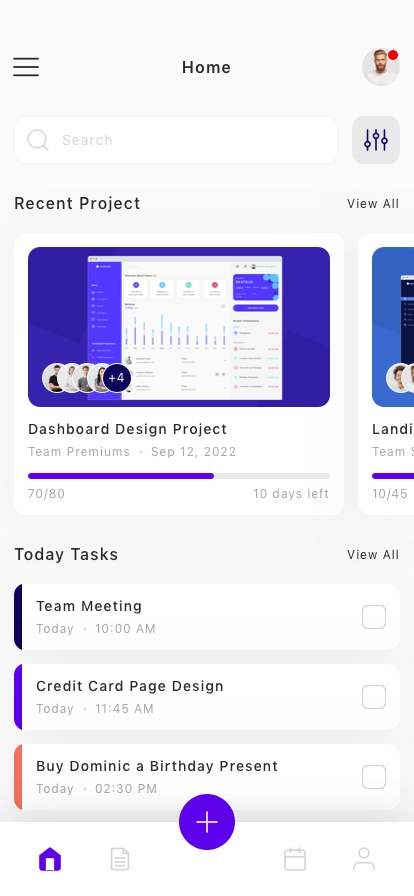 Task & Project Management Mobile App UI Kit - Screenshot 1