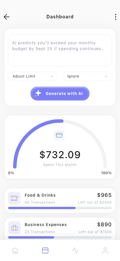 AI Fintech Dashboard Mobile App UI Kit - Screenshot 5