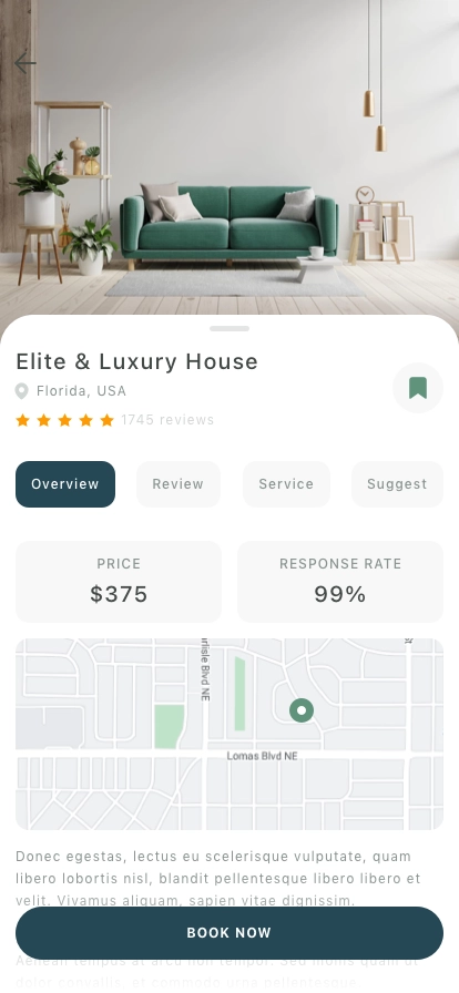 Home Booking Mobile App UI Kit - Screenshot 5
