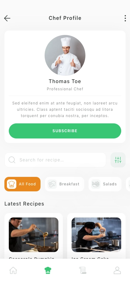 Food Recipe Mobile App UI Kit - Screenshot 5