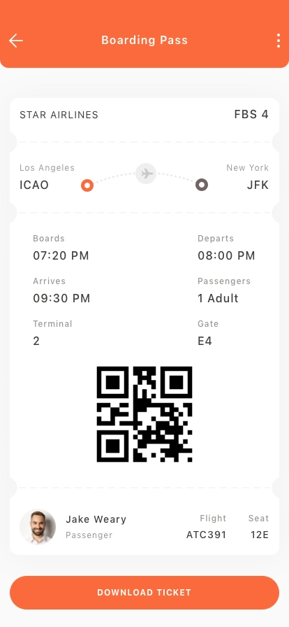 Flight Booking Mobile App UI Kit - Screenshot 4