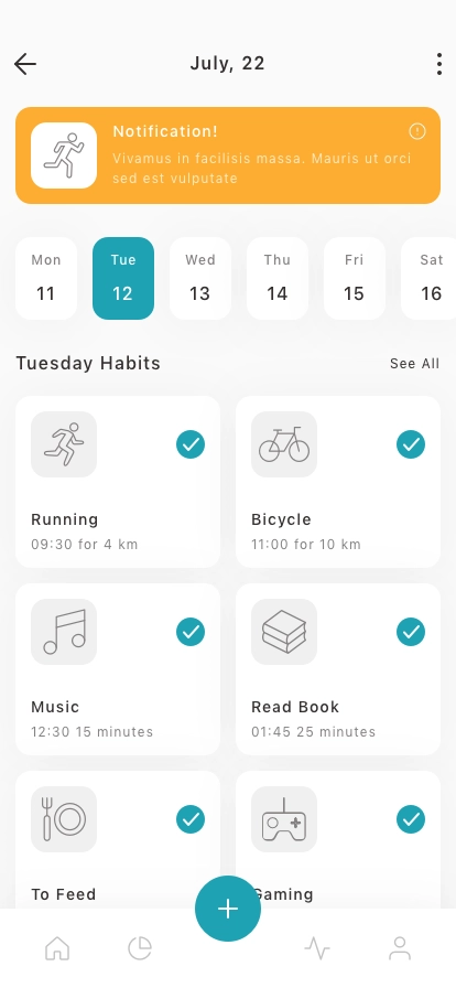 Routine Tracker Mobile App UI Kit - Screenshot 2
