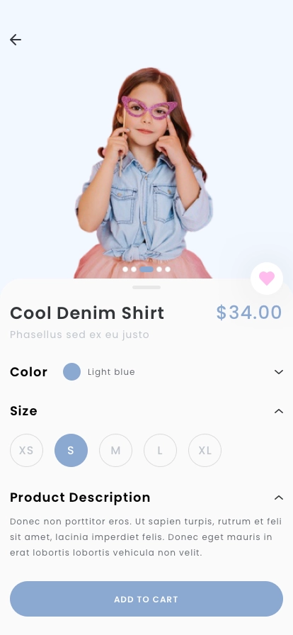 Kids & Children's Boutique Ecommerce App UI Kit - Screenshot 2