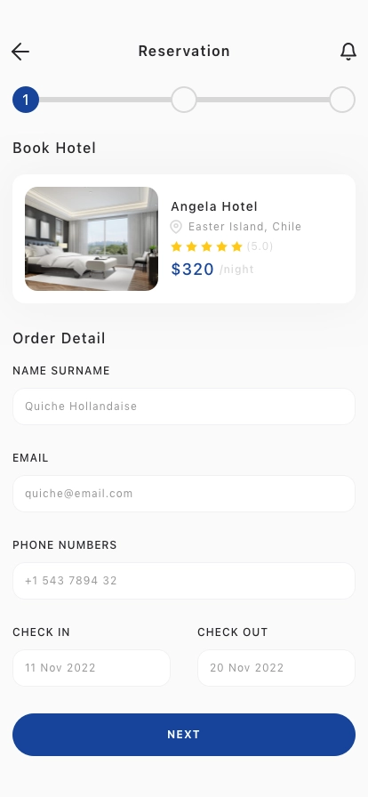 Travel & Reservation Mobile App UI Kit - Screenshot 2