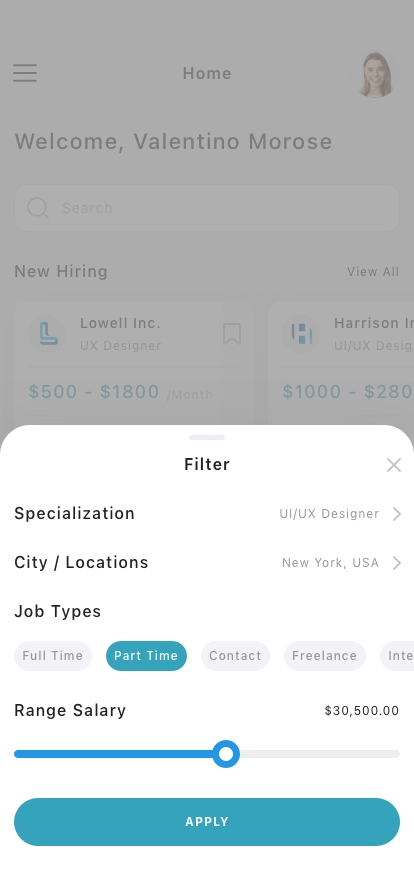 Job & Freelancer Finder Mobile App UI Kit - Screenshot 3
