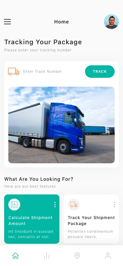 Shipment Tracking Mobile App UI Kit - Screenshot 1