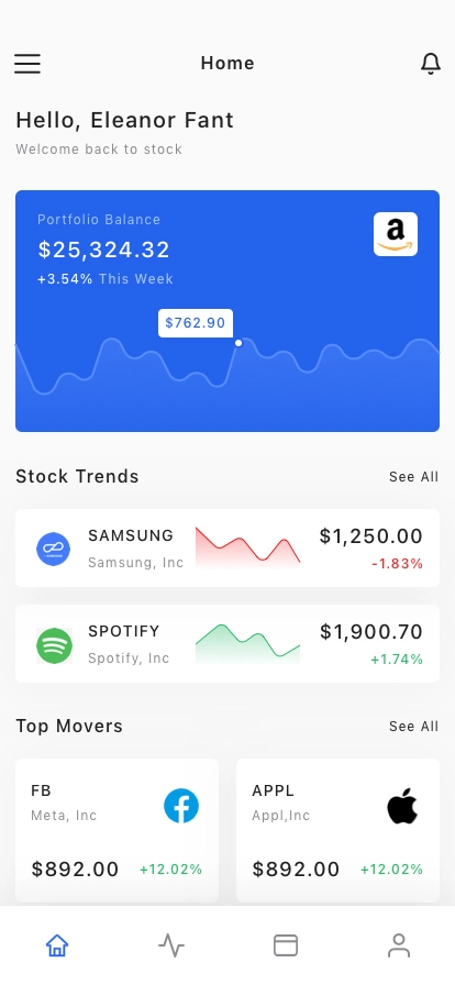 Stock Market App UI Kit - Screenshot 2