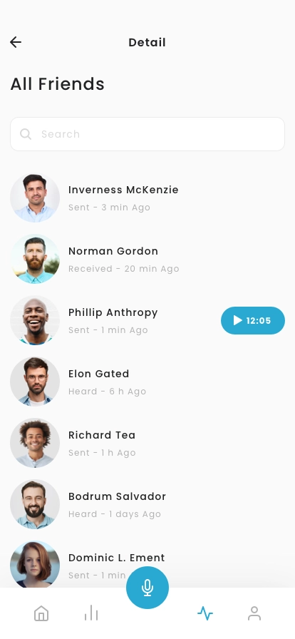 Voice Social Media & Messenger App UI Kit - Screenshot 2