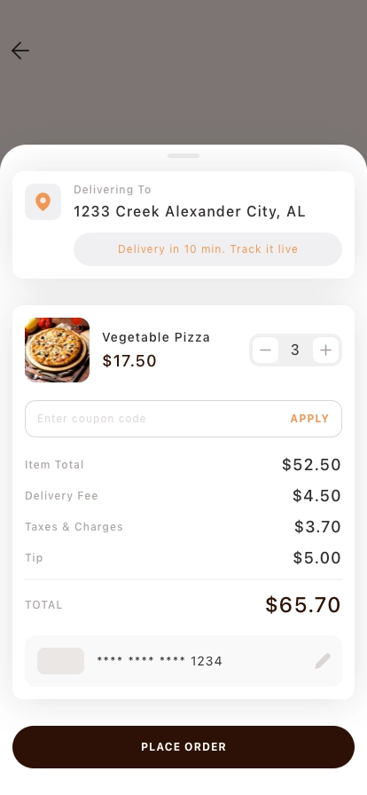 Food Delivery Mobile App UI Kit - Screenshot 5